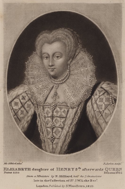 Dronning Elizabeth I (mezzotint) av Richard Earlom