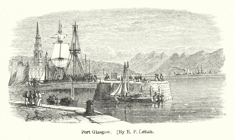 Port Glasgow (gravering) av Richard Principal (after) Leitch