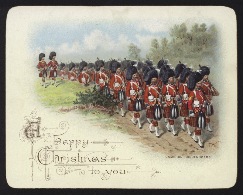 Cameron Highlanders (chromolitho) av Richard Simkin
