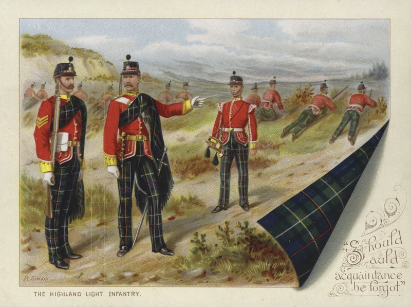 The Highland Light Infantry (chromolitho) av Richard Simkin