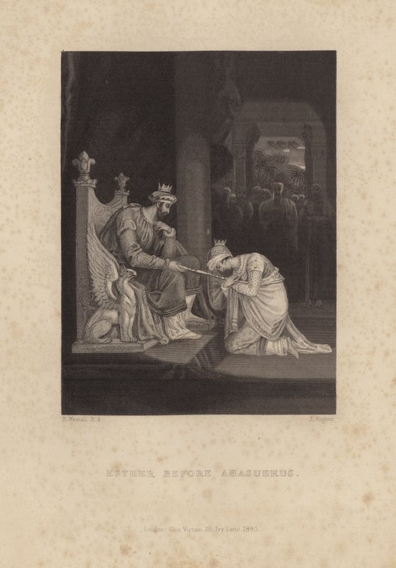 Ester før Ahasverus av Richard Westall