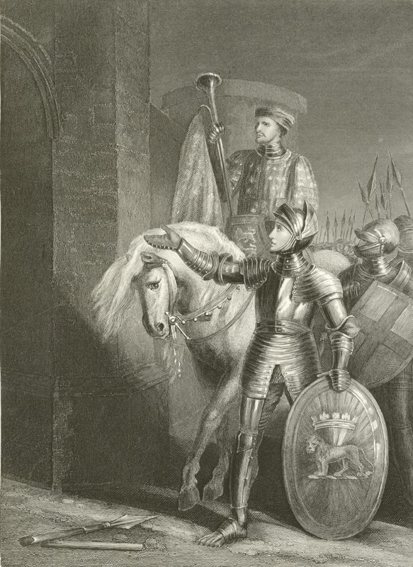Kong Henry V, før Harfleur av Richard Westall