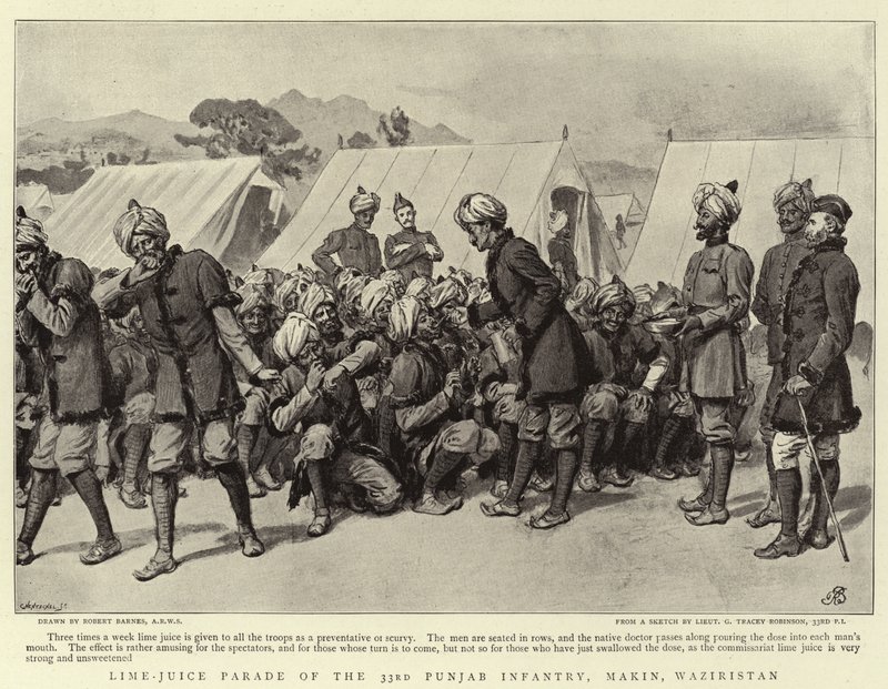 Lime-Juice Parade av 33rd Punjab Infantry, Makin, Waziristan av Robert Barnes