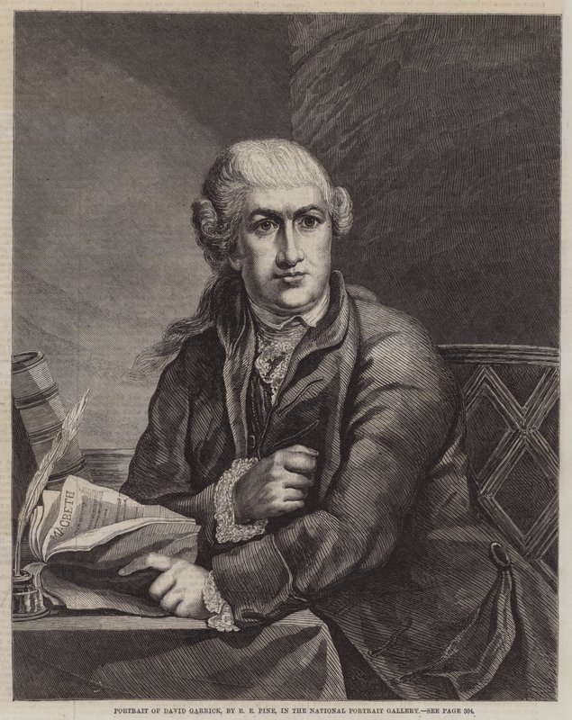 Portrett av David Garrick av Robert Edge Pine