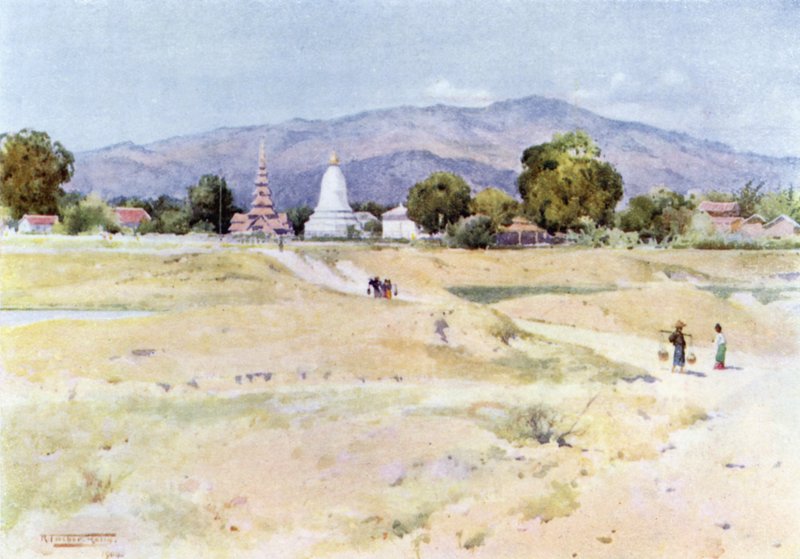 Bhamo fra fortet av Robert George Talbot Kelly