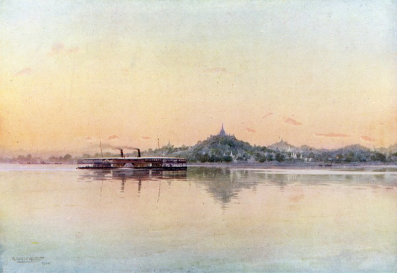 Express Steamer passerer Sagaing av Robert George Talbot Kelly