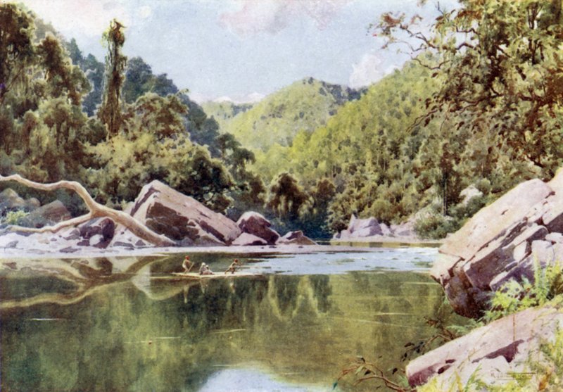 Rafting nedover Nan-tu-elven av Robert George Talbot Kelly