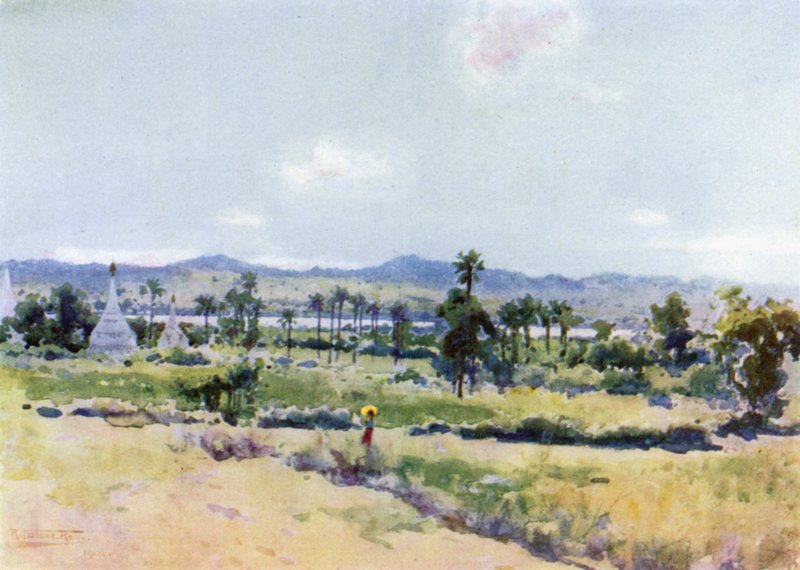 Irrawaddy-dalen ved Meegyoungyai av Robert George Talbot Kelly