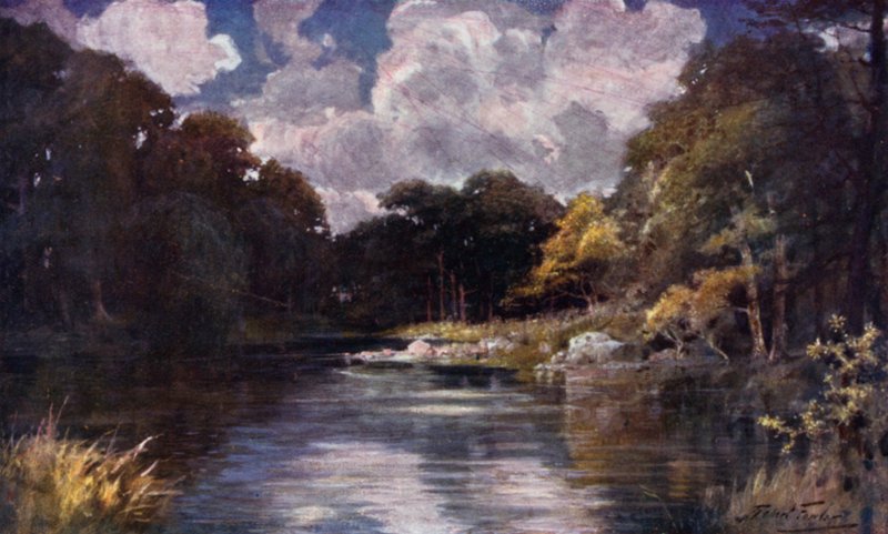 Ørretstrømmen (farge litho) av Robert (after) Fowler