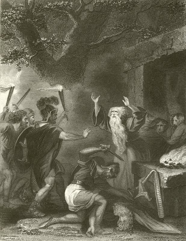 Massakren av druidene (gravering) av Robert (after) Smirke