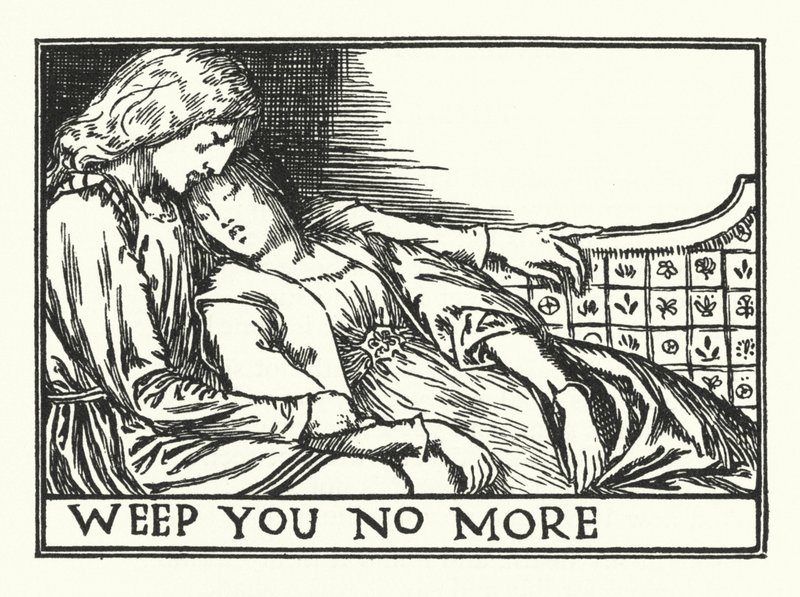 Gråt deg ikke mer (litho) av Robert Anning Bell