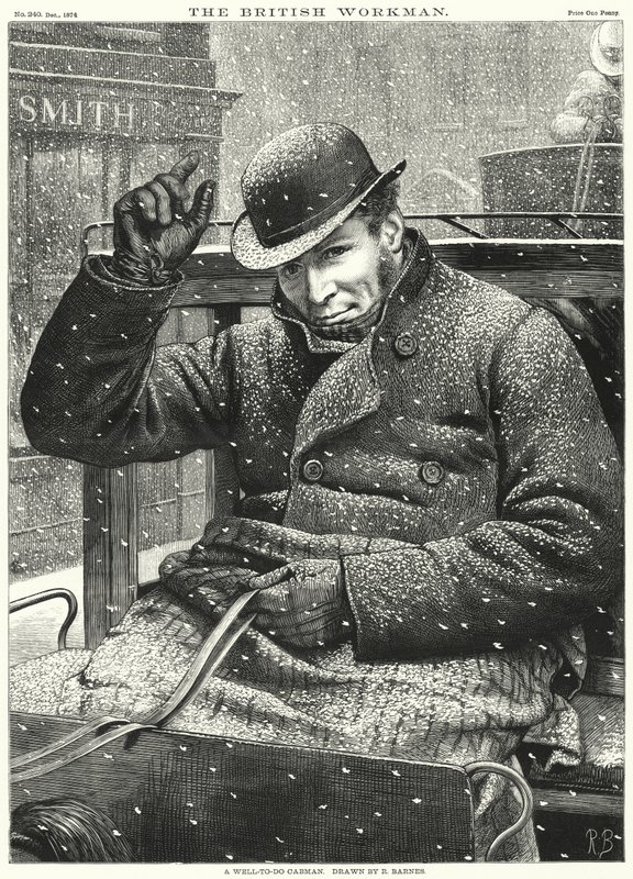 A Well-to-Do Cabman (gravering) av Robert Barnes