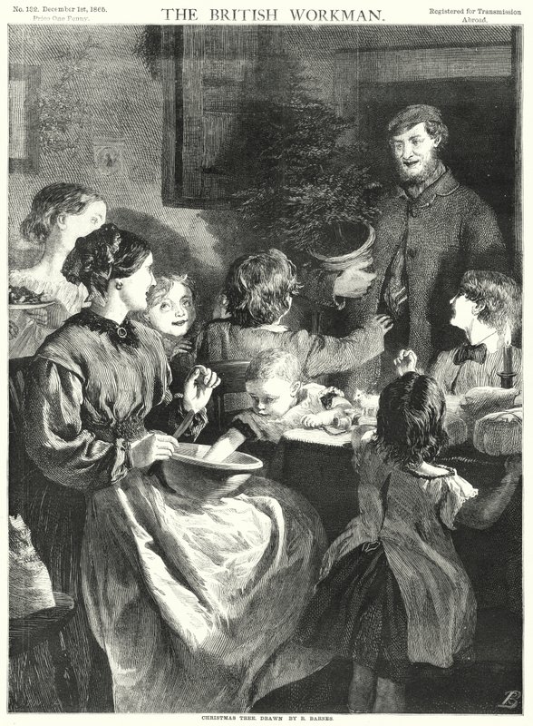 Juletre (gravering) av Robert Barnes