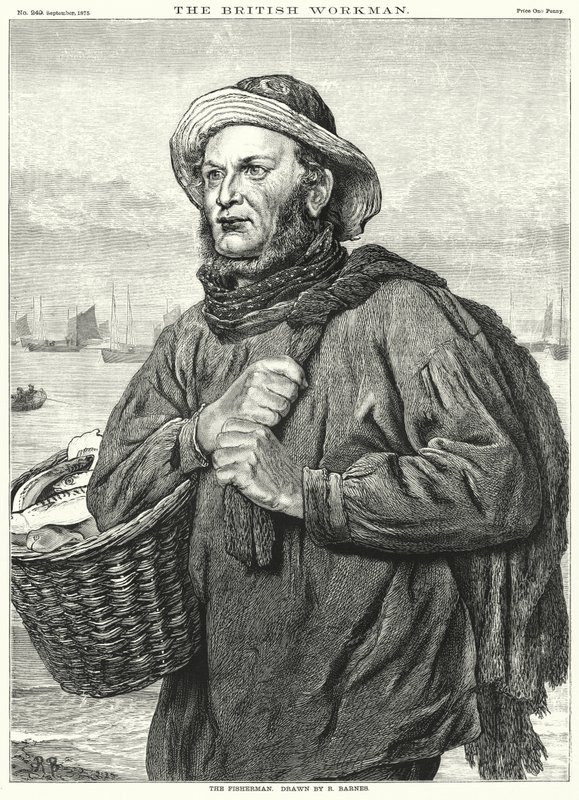 Fiskeren (gravering) av Robert Barnes