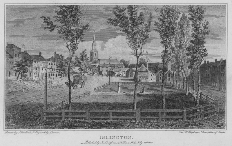 Islington (gravering) av Robert Blemell (after) Schnebbelie