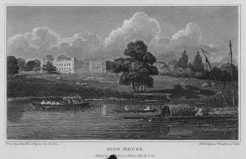 Sion House (gravering) av Robert Blemell (after) Schnebbelie