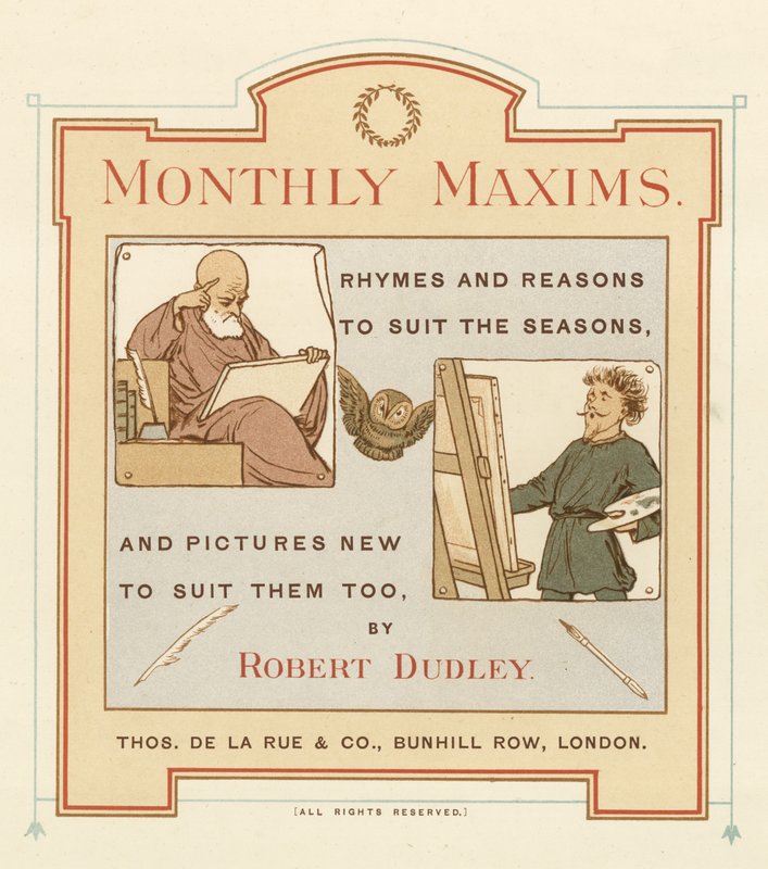 Tittelside til Monthly Maxims av Robert Dudley