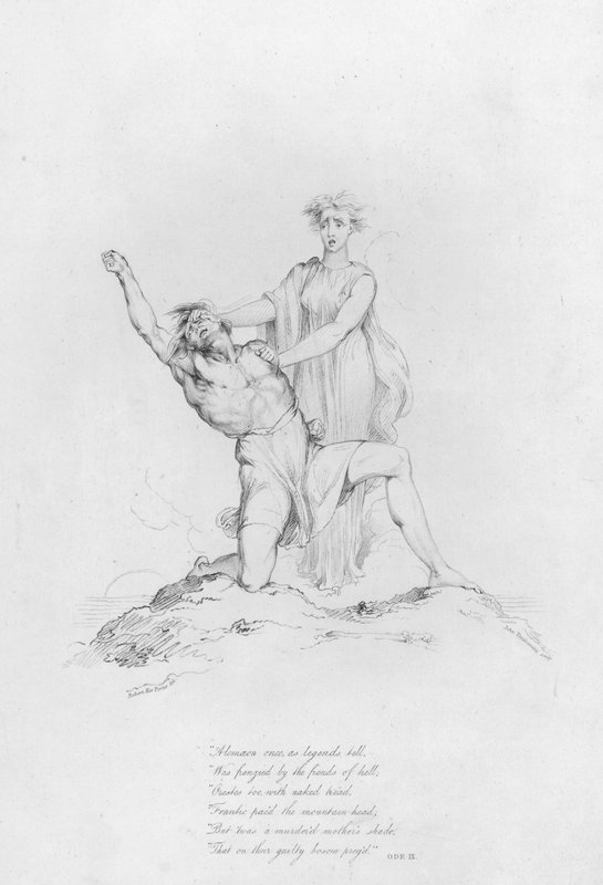 Anacreon, Ode IX (gravering) av Robert Kerr (after) Porter