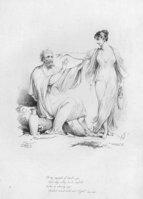 Anacreon, Ode 77 (gravering) av Robert Kerr (after) Porter