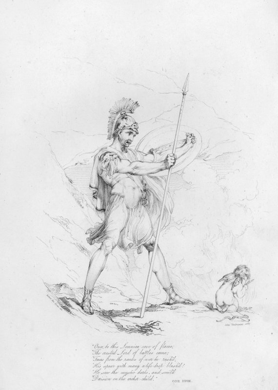 Anacreon, Ode XXVIII (gravering) av Robert Kerr (after) Porter