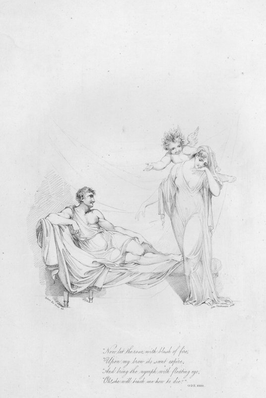 Anacreon, Ode XXXII (gravering) av Robert Kerr (after) Porter