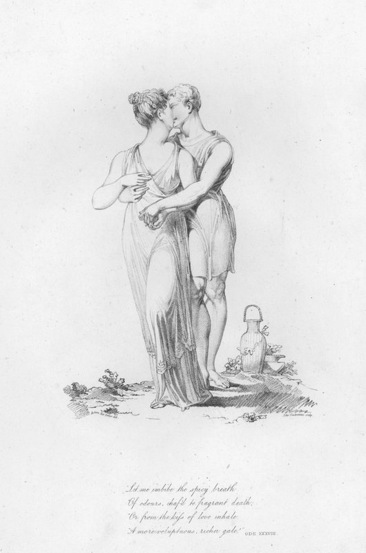 Anacreon, Ode XXXVIII (gravering) av Robert Kerr (after) Porter