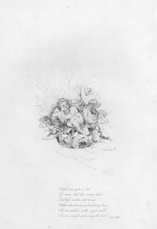 Anacreon, Ode XXXV (gravering) av Robert Kerr (after) Porter