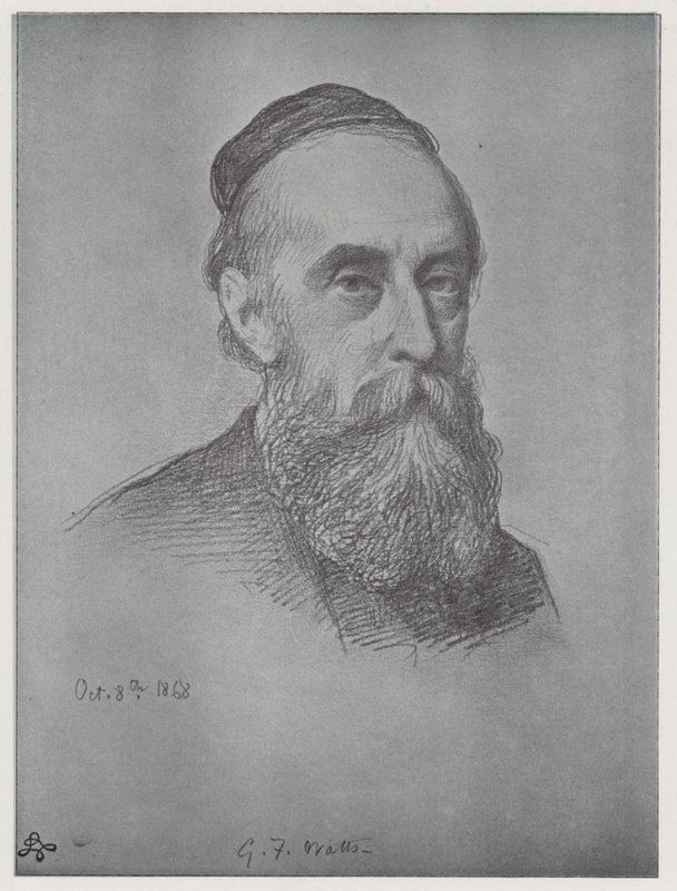 George Frederick Watts (litho) av Rudolf Lehmann