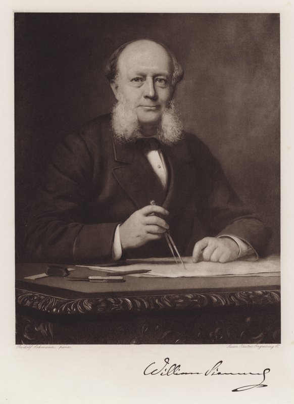 Karl Wilhelm Siemens (litho) av Rudolf Lehmann