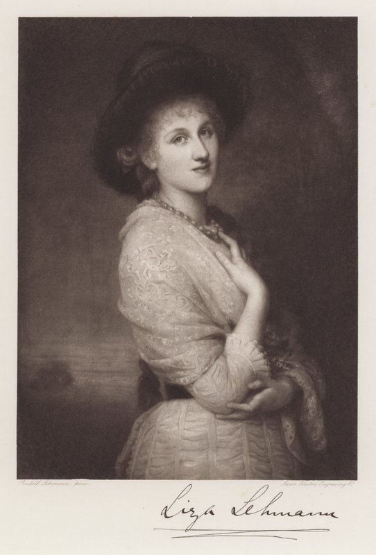 Liza Lehmann (litho) av Rudolf Lehmann