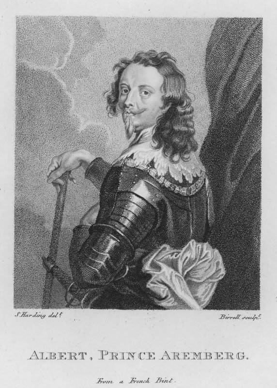 Albert, Prins Aremberg (gravering) av S. (after) Harding