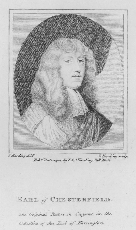Earl of Chesterfield (gravering) av S. (after) Harding
