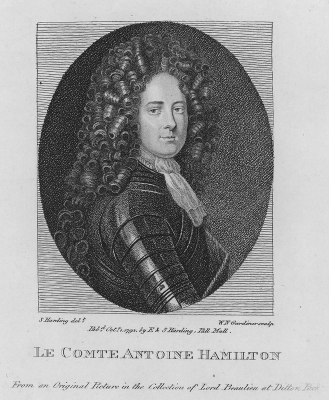 Grev Antoine Hamilton (gravering) av S. (after) Harding
