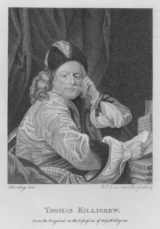 Thomas Killigrew (gravering) av S. (after) Harding