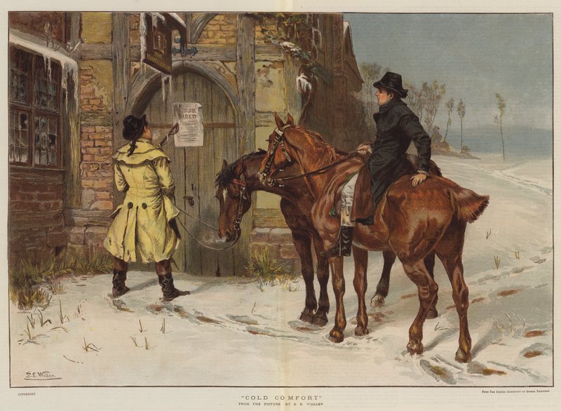 Cold Comfort (chromolitho) av Samuel Edmund Waller
