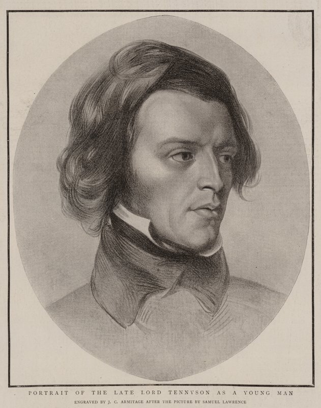 Portrett av avdøde Lord Tennyson som en ung mann av Samuel Lawrence