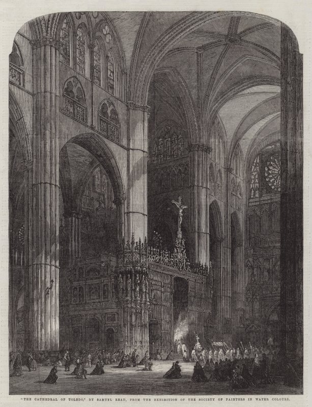 Katedralen i Toledo, fra utstillingen til Society of Painters in Water Colors av Samuel Read