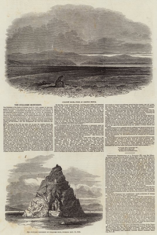 Culloden-monumentet av Samuel Read