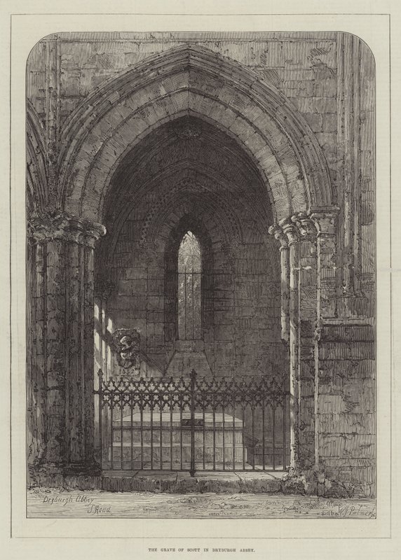 Graven til Scott i Dryburgh Abbey av Samuel Read