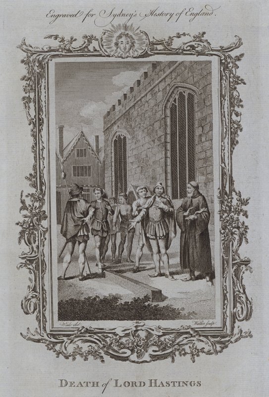 Death of Lord Hastings (gravering) av Samuel (after) Wale