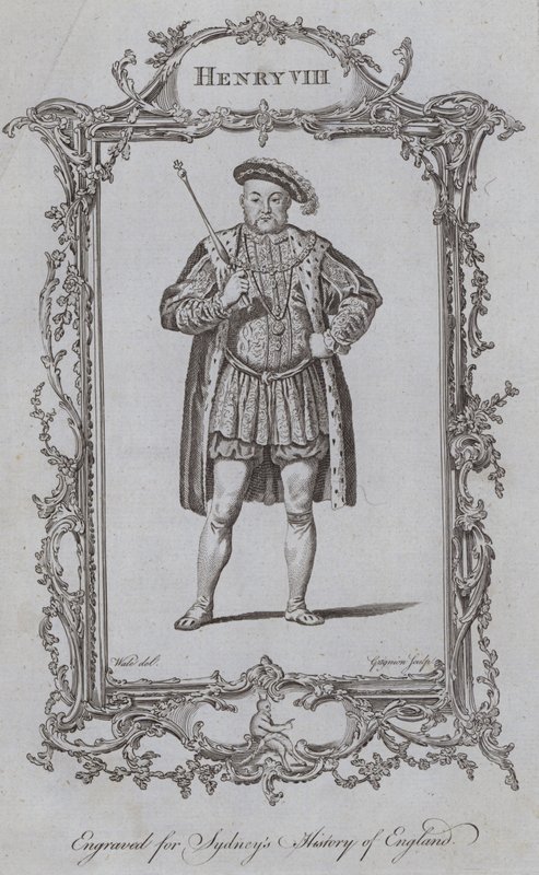 Henry VIII (gravering) av Samuel (after) Wale