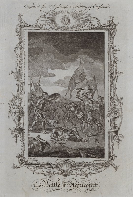 Slaget ved Agincourt (gravering) av Samuel (after) Wale