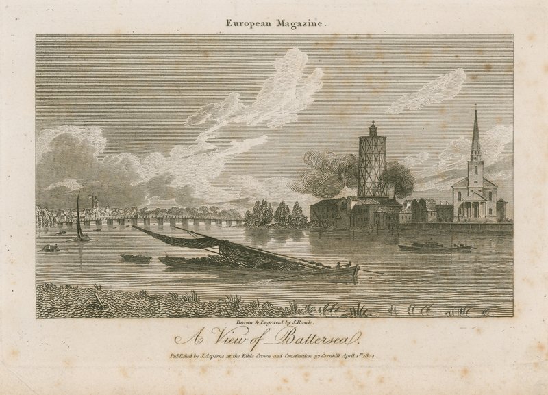 Utsikt over Battersea av Samuel Rawle