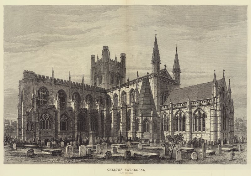 Chester Cathedral (gravering) av Samuel Read
