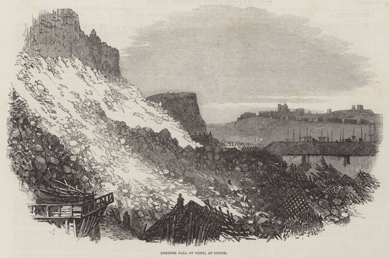 Enorme Fall of Cliff, ved Dover av Samuel Read