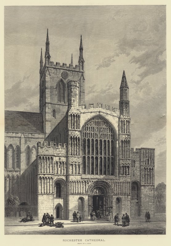 Rochester Cathedral (gravering) av Samuel Read