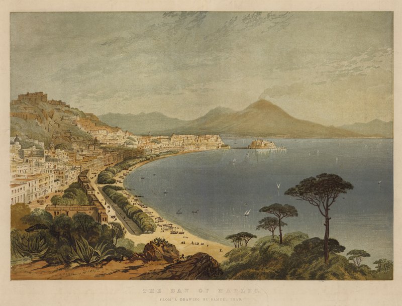 Napolibukten (chromolitho) av Samuel Read