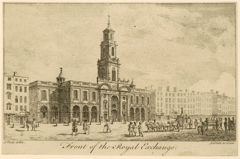 Foran Royal Exchange, London av Samuel Wale
