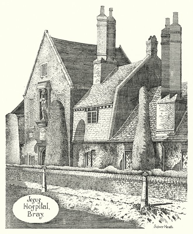 Jesus Hospital, Bray (gravering) av Sidney Heath