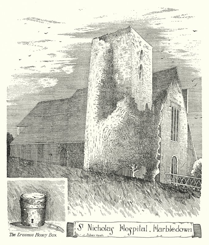St Nicholas Hospital, Harbledown (gravering) av Sidney Heath